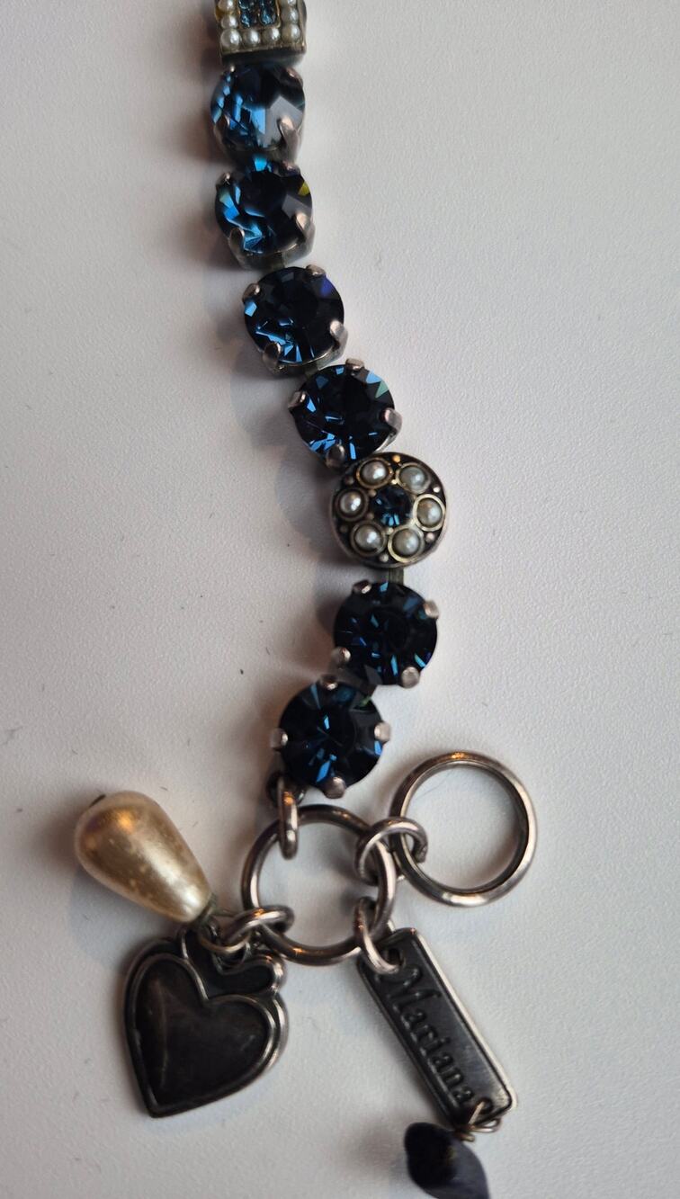 Mariana Spirit of Design Bracelet - Montana Blue Swarovski Crystal & Pearl